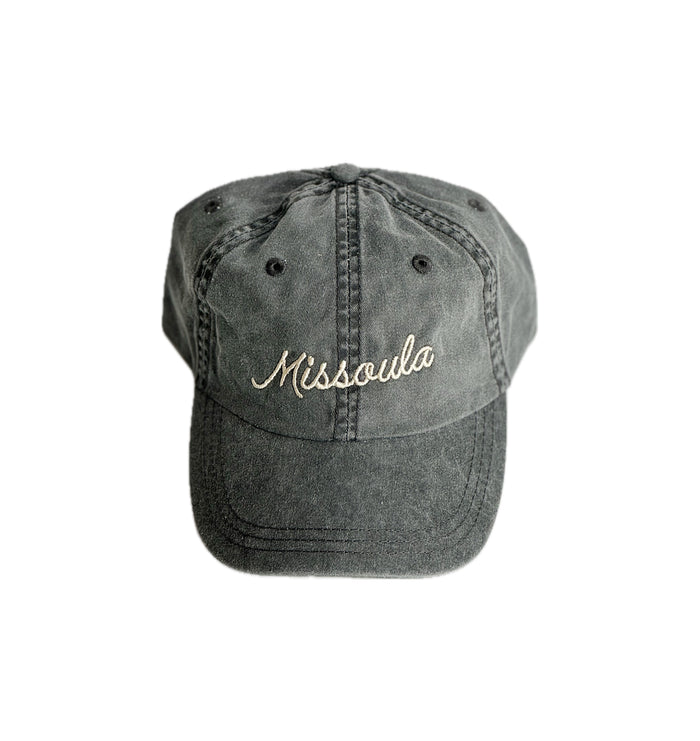 Washed Black Missoula Dad Hat