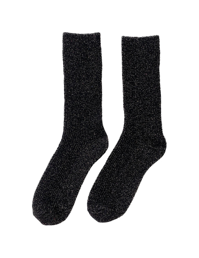 Black Winter Sparkle Socks