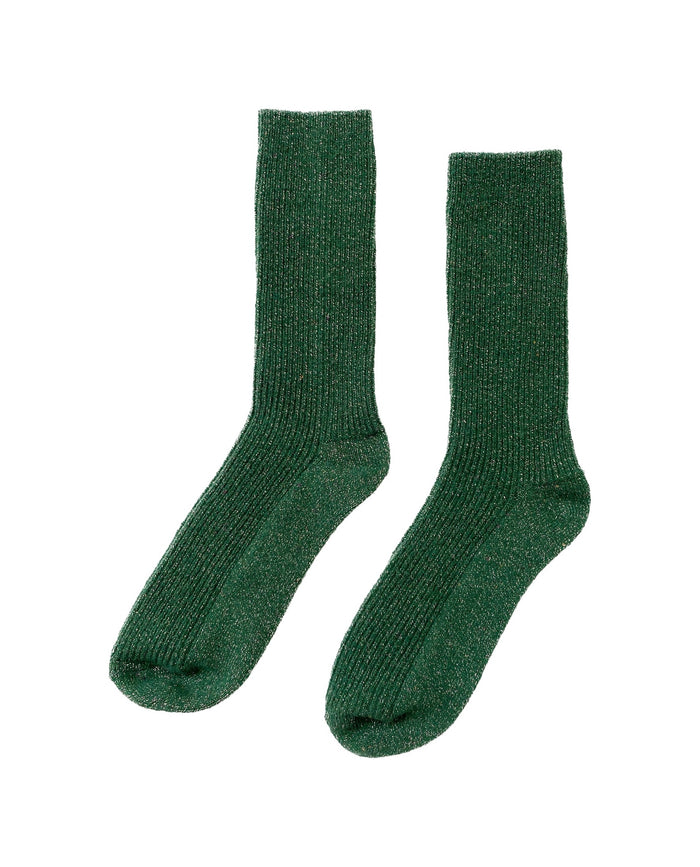Green Winter Sparkle Socks