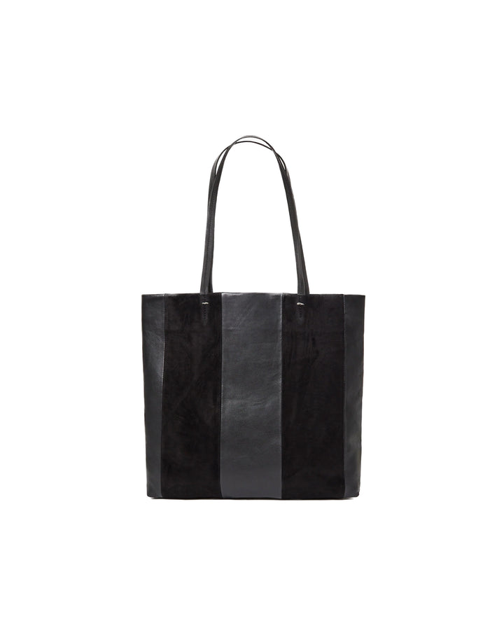 Bande Tote in Leather & Suede Patchwork