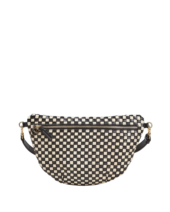 Grande Fanny in Woven Black/Cream Checker
