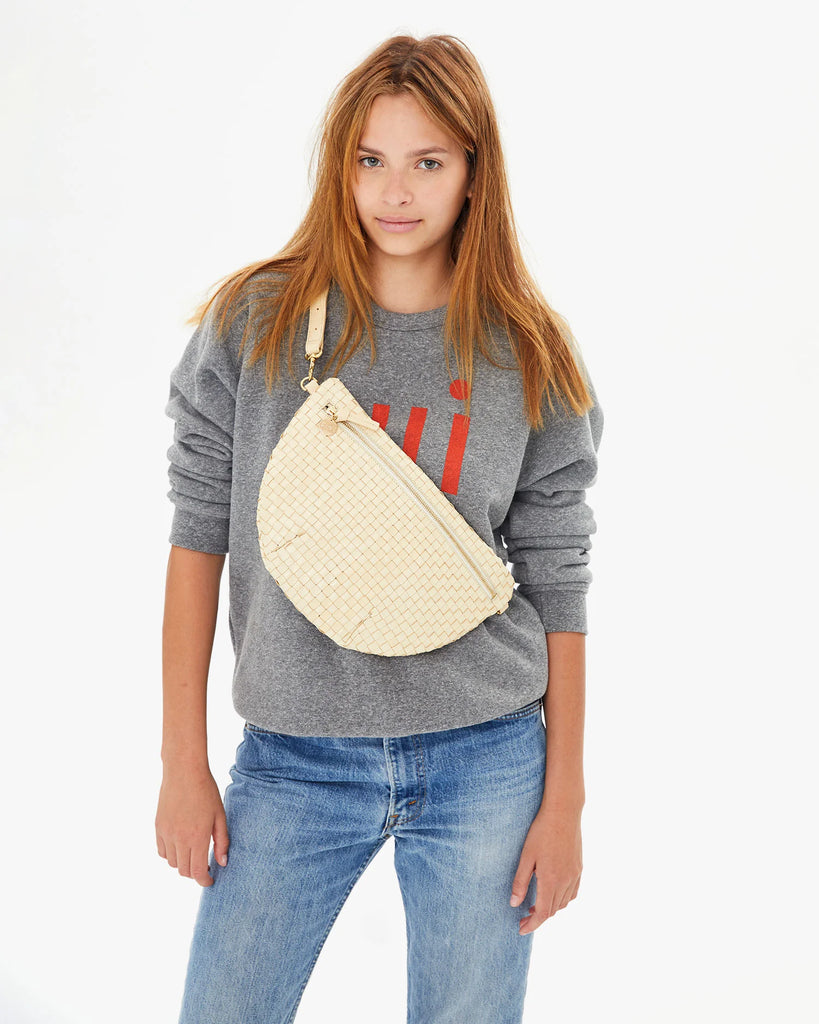 Grande Fanny in Woven Checker Cream