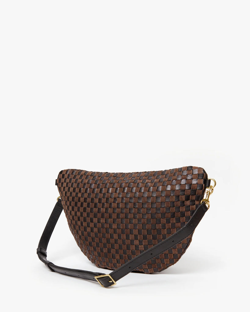Grande Fanny in Woven Black/Chocolate woven checker