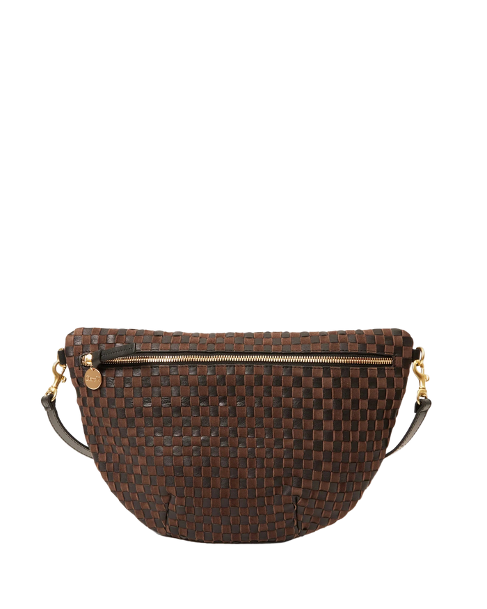 Grande Fanny in Woven Black/Chocolate woven checker