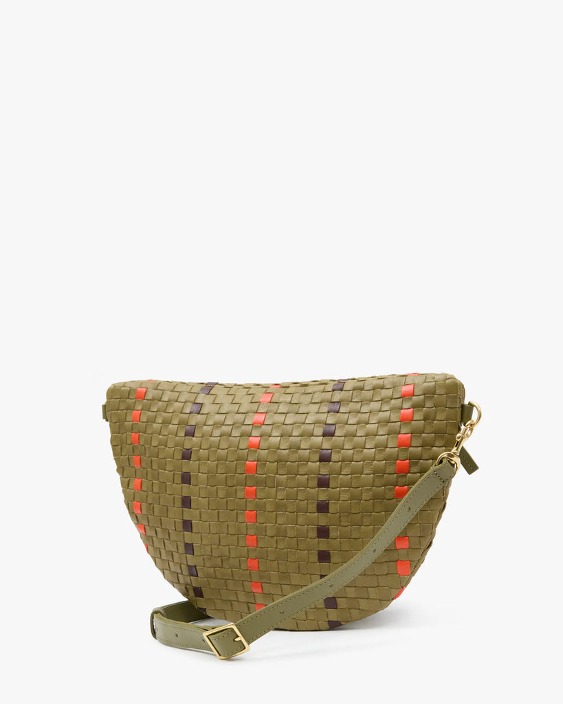 Grande Fanny in Olive Multi Woven Checker