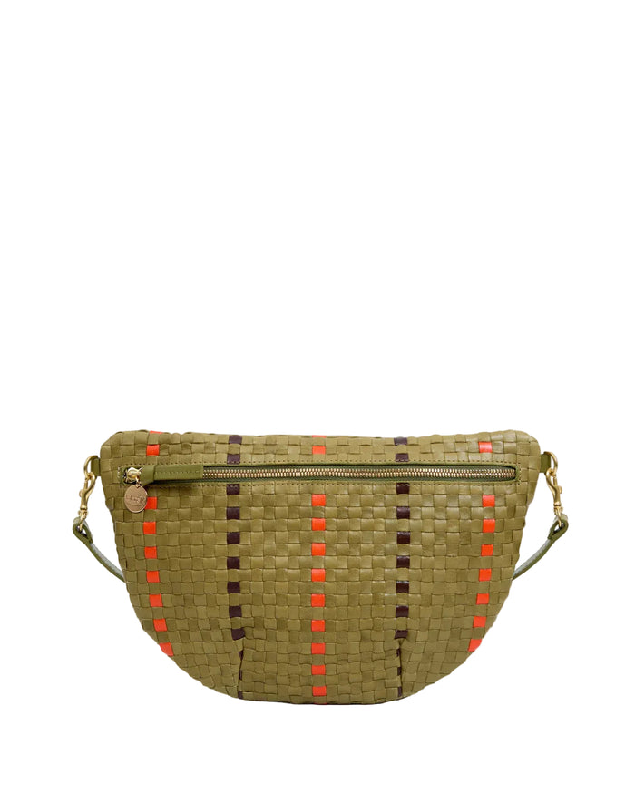 Grande Fanny in Olive Multi Woven Checker