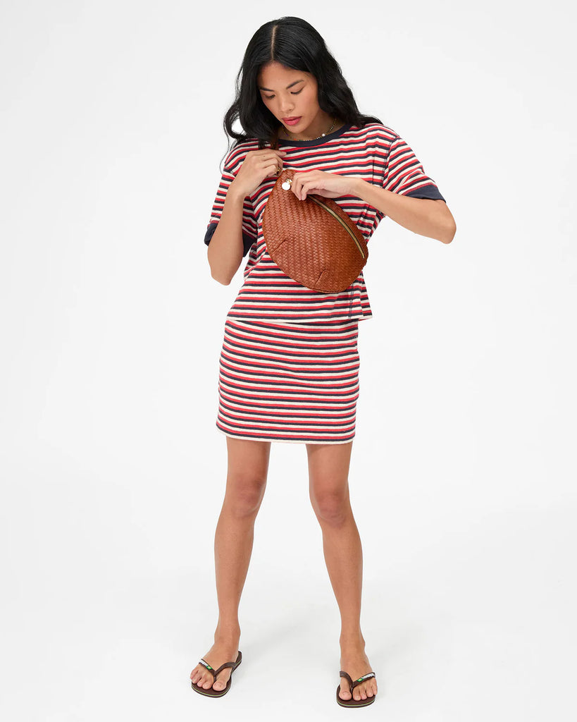 Grande Fanny in woven zig zag hazelnut