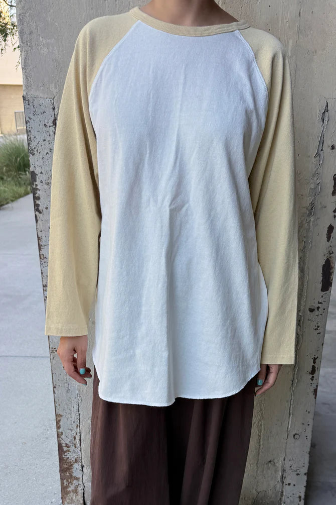Heavy Cotton Raglan in butter yellow