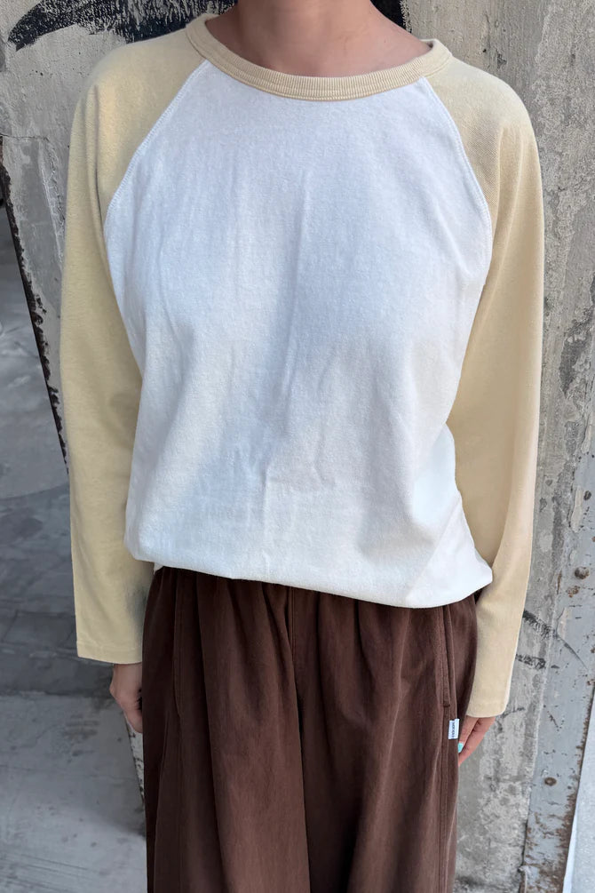 Heavy Cotton Raglan in butter yellow