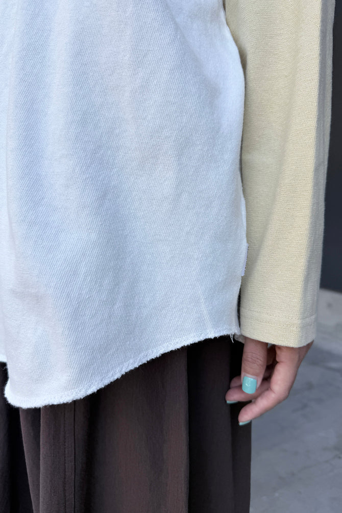 Heavy Cotton Raglan in butter yellow