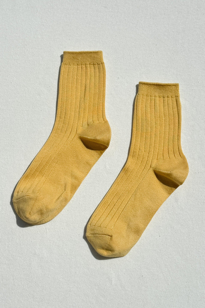 HER socks in buttercup