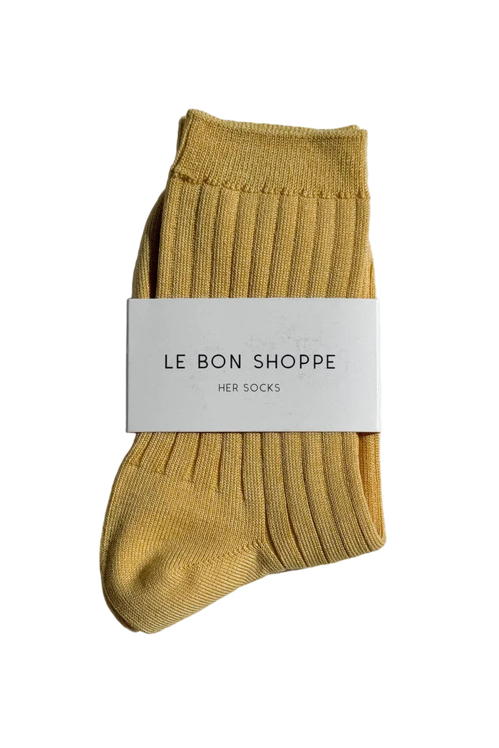 HER socks in buttercup