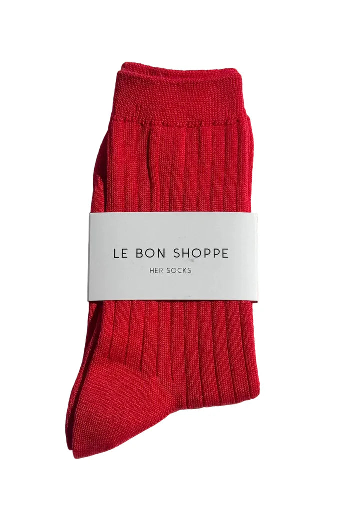 HER socks in Classic Red