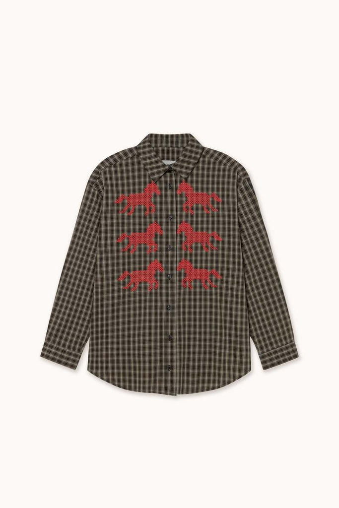 Horses Check Relaxed Shirt