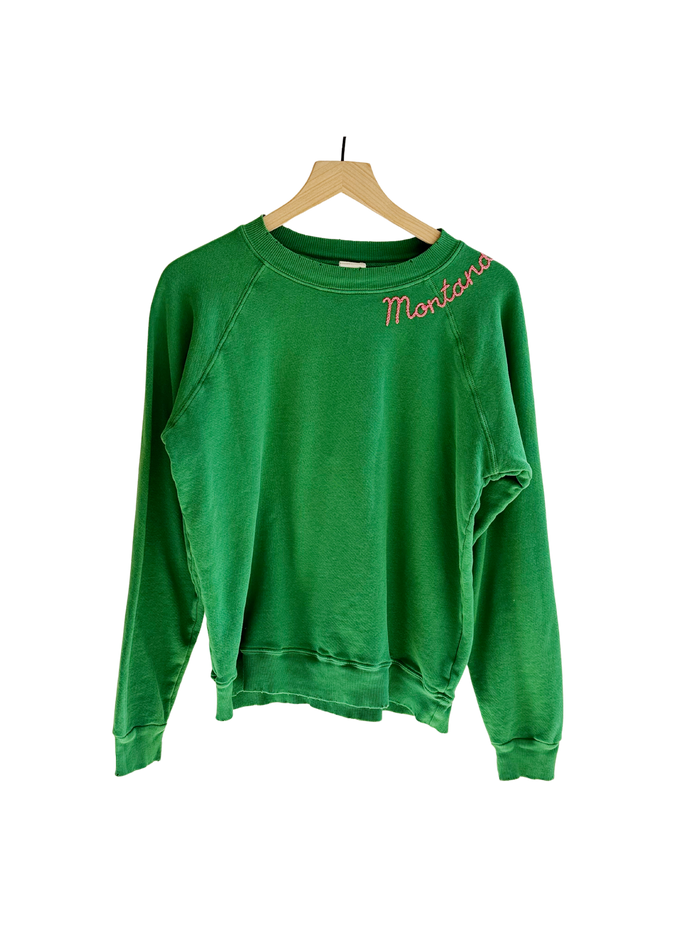 Kelly green embroidered Montana Sweatshirt