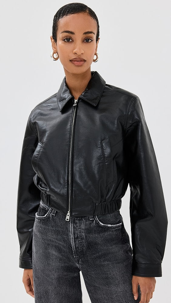 ESSIE Recycled Leather Cropped Jacket