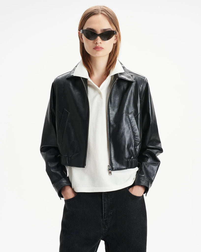 ESSIE Recycled Leather Cropped Jacket