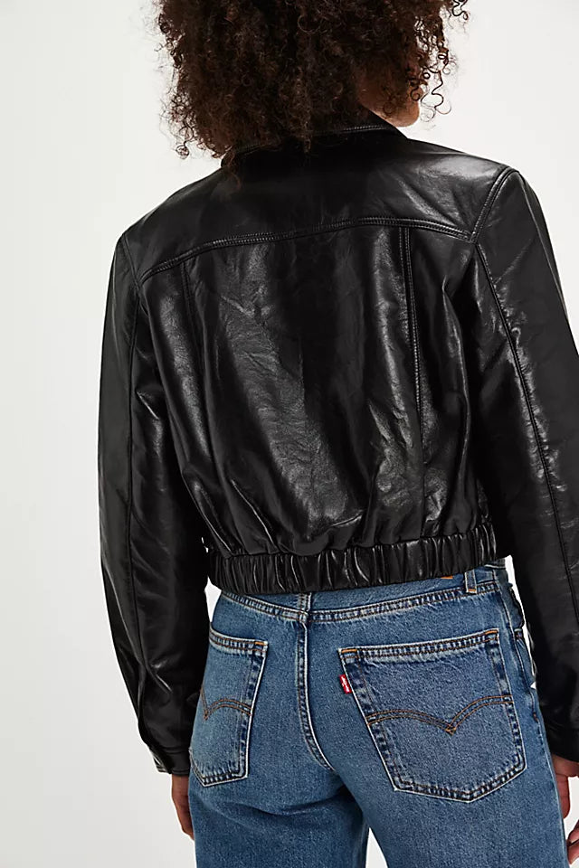 ESSIE Recycled Leather Cropped Jacket