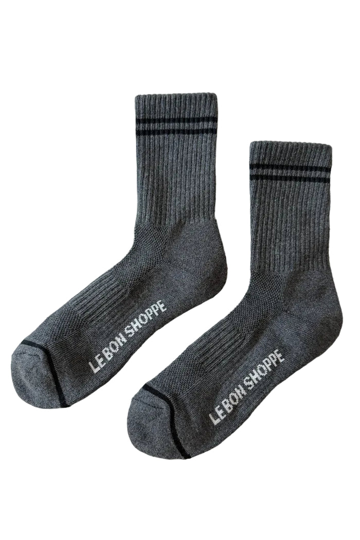 Boyfriend sock in charcoal