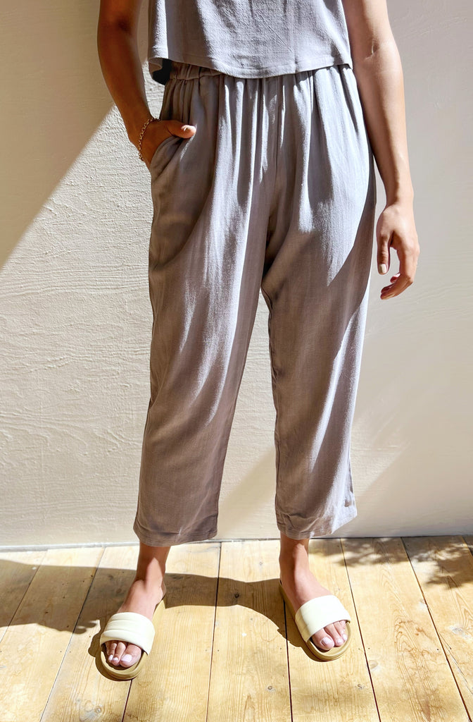 Linen Jules pant in fog – Cloth & Crown