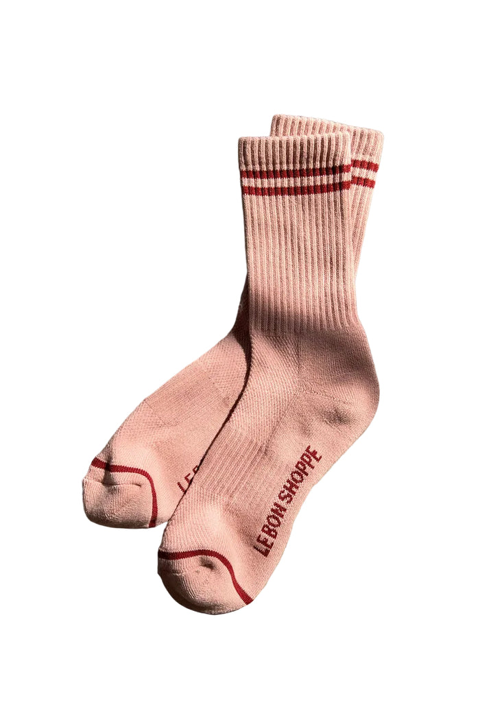 Boyfriend socks vintage pink