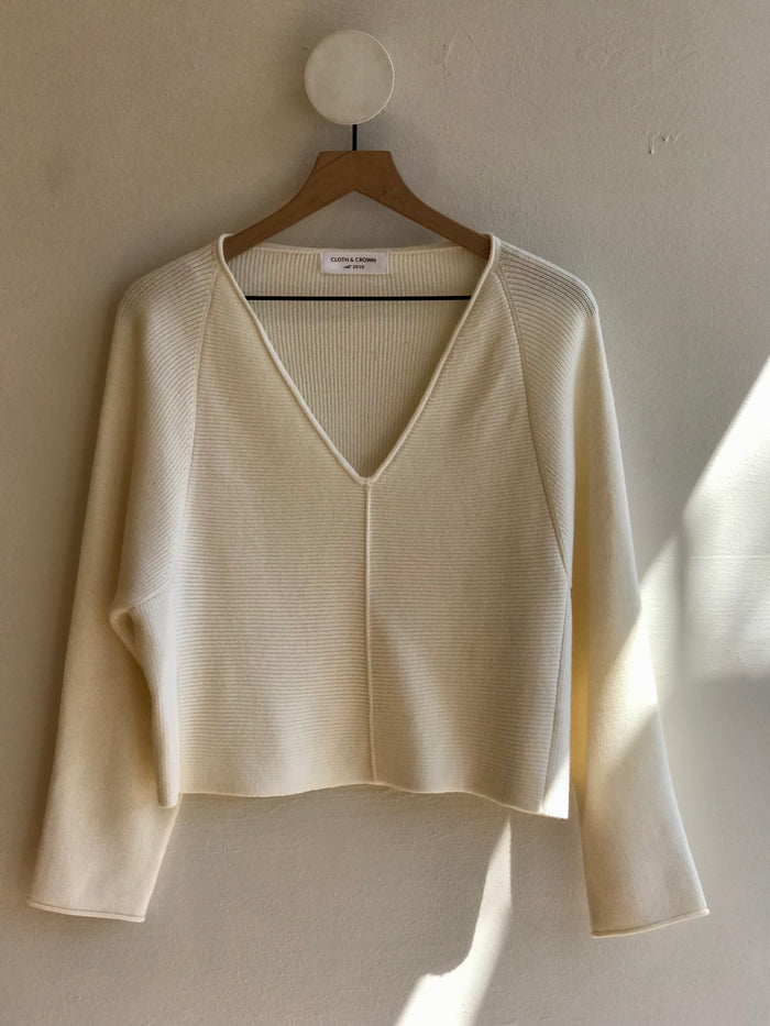 Cream Mia V Sweater