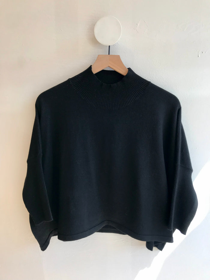 Black Lightweight Ezra Sweater