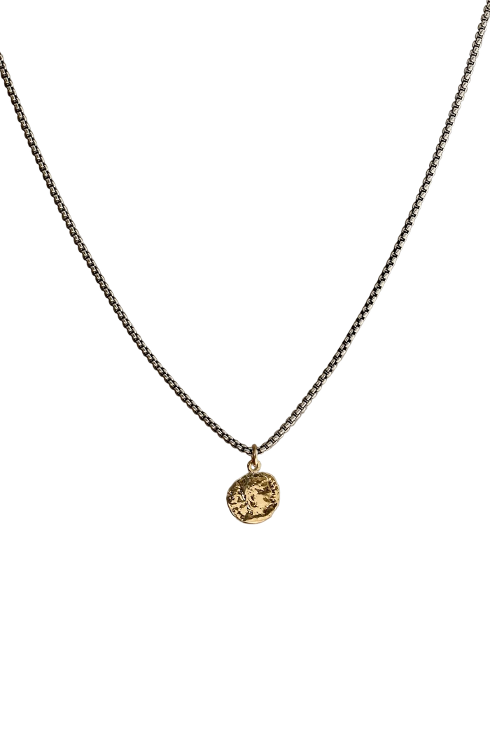 Solene Coin Necklace in Silver