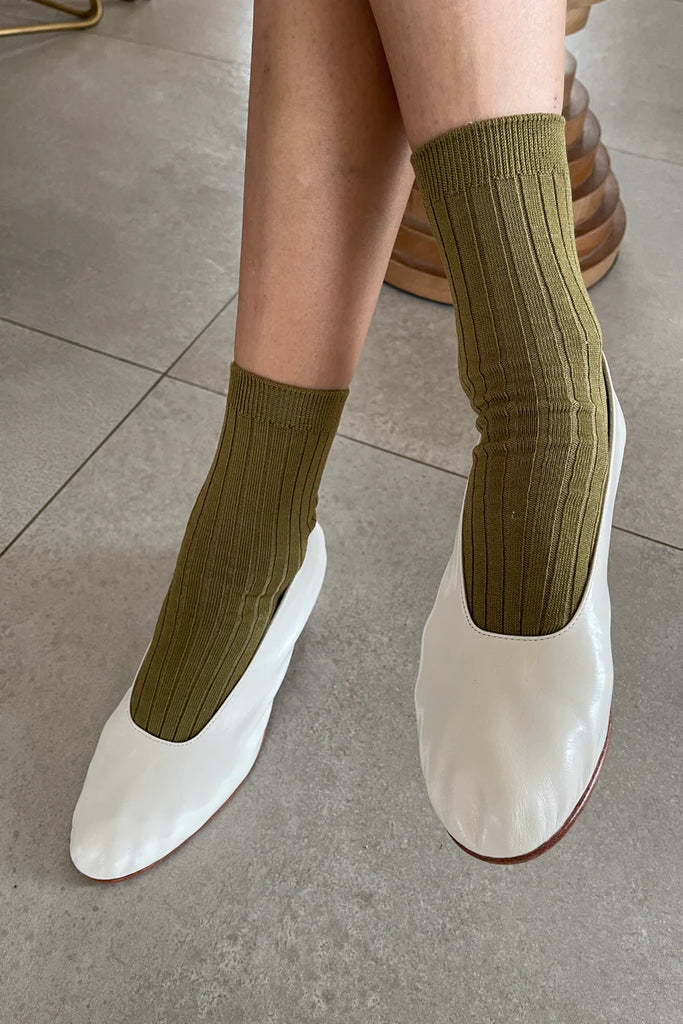 HER socks in pesto