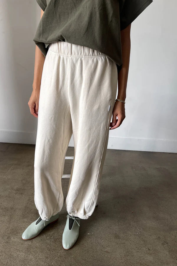 French Terry Balloon Pant in Naturel