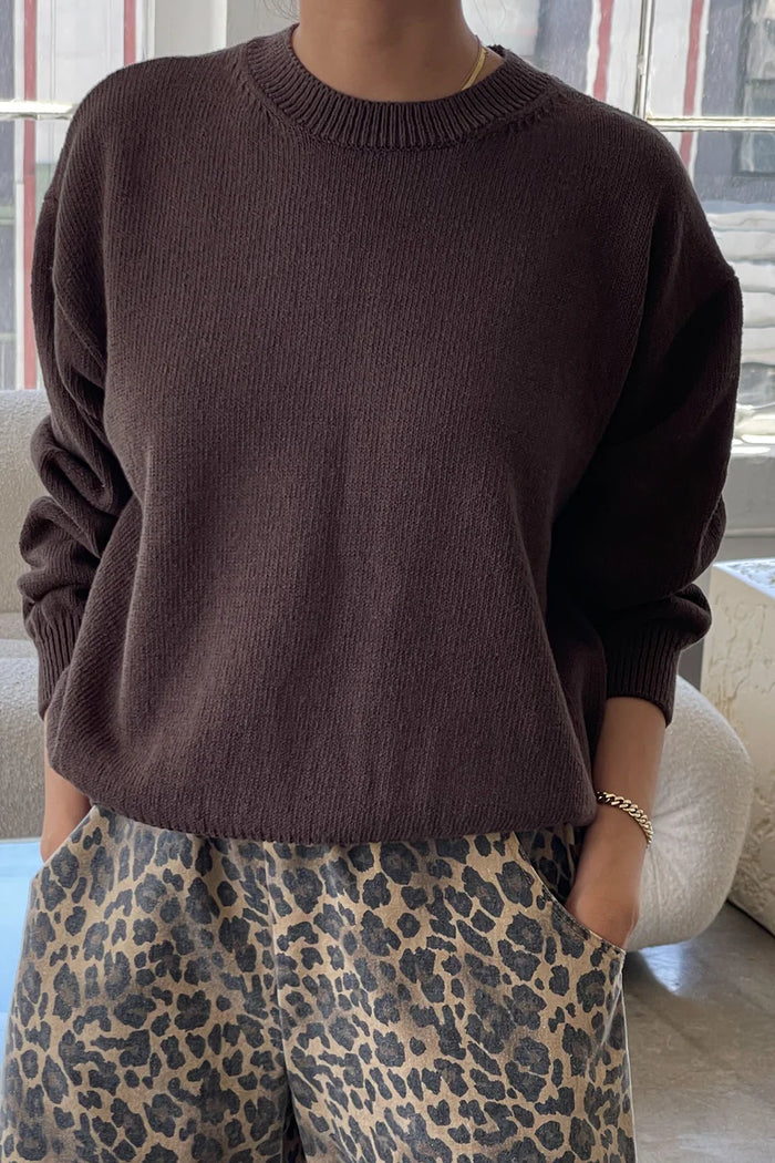 The Milo cotton sweater in brown