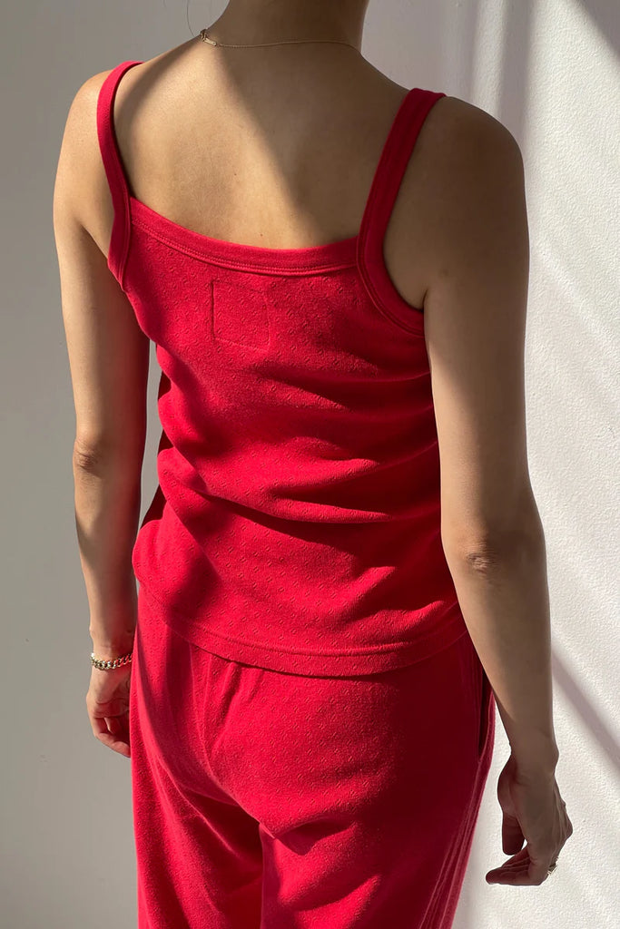 Pointelle Eve Cami in Red Apple