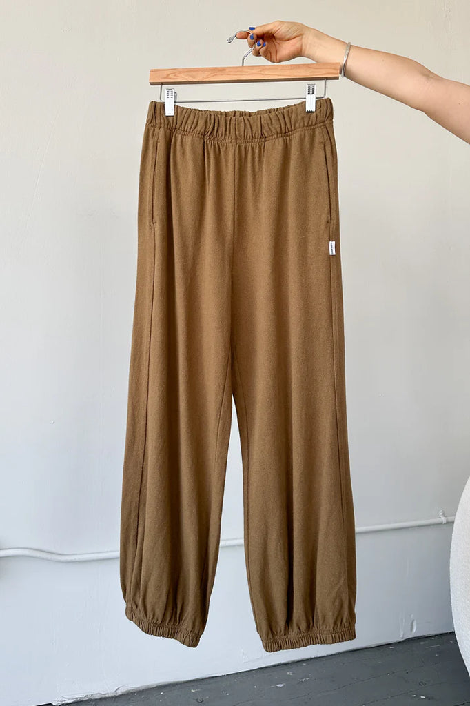 French Terry Balloon Pant in Tobacco