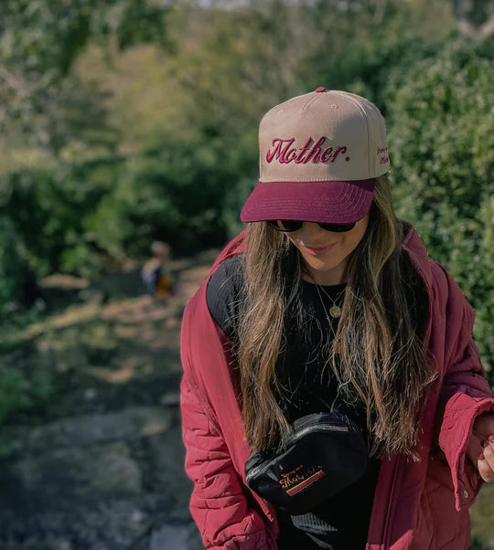 Mother Canvas Hat in burgundy