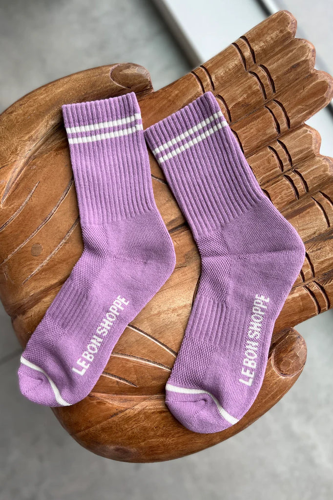 Boyfriend sock in Grape