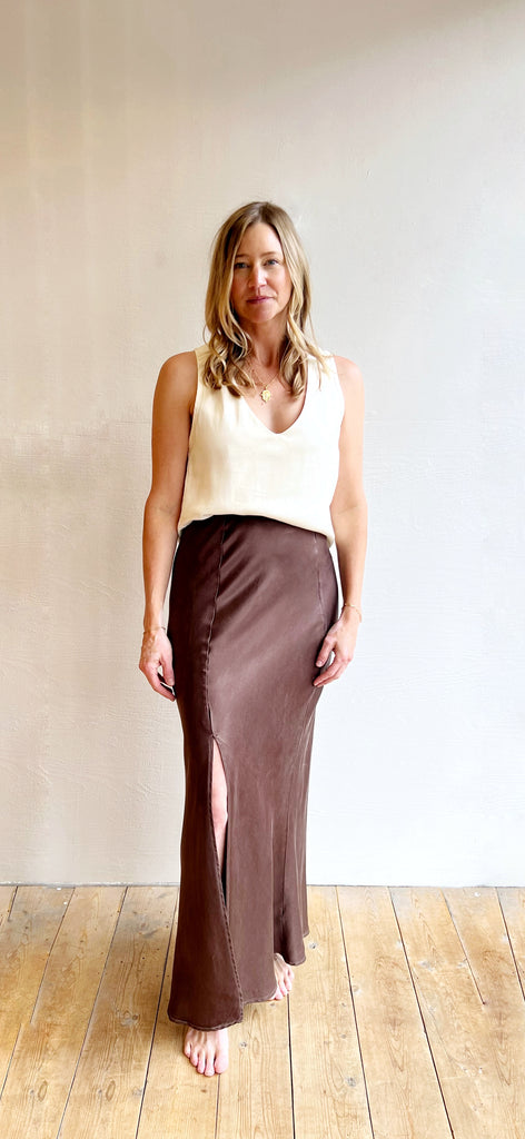 Meier maxi skirt in brown