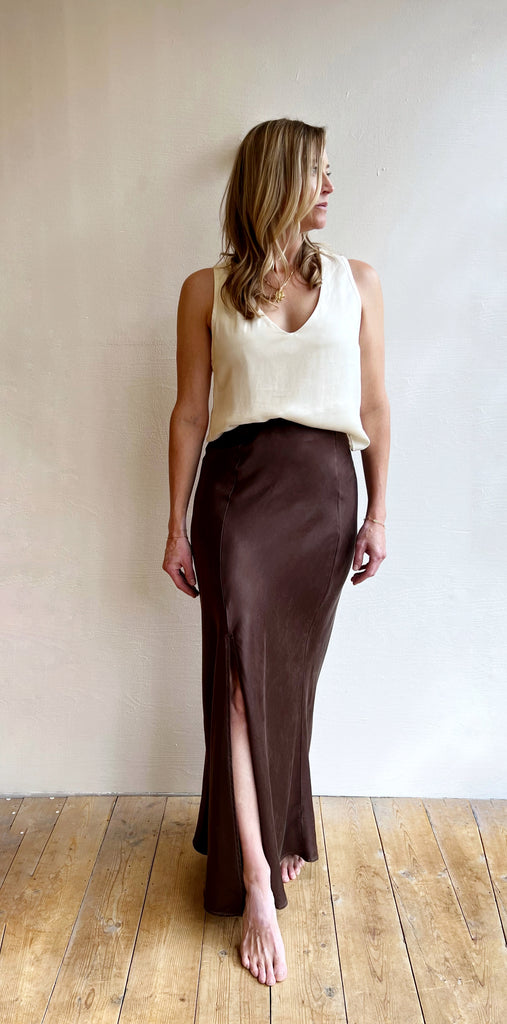 Meier maxi skirt in brown