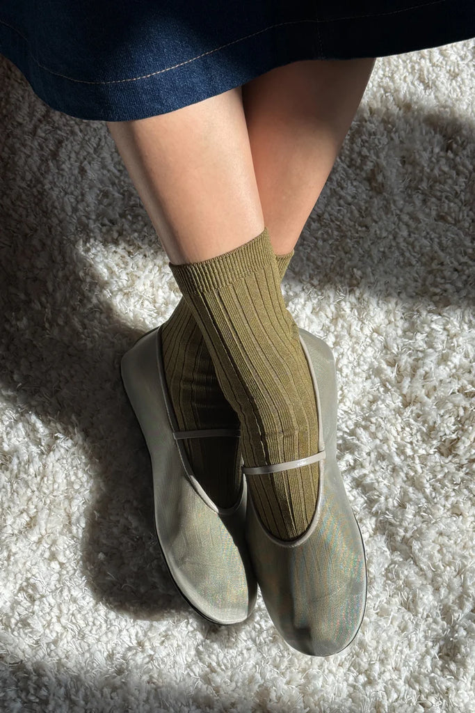 HER socks in pesto