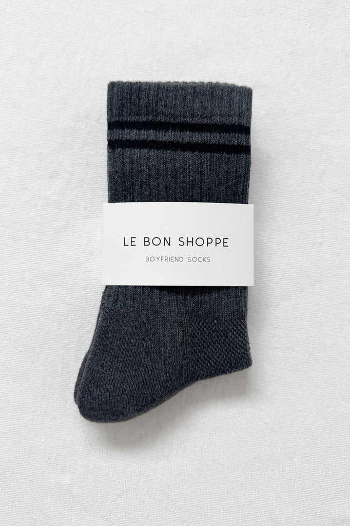 Boyfriend sock in charcoal