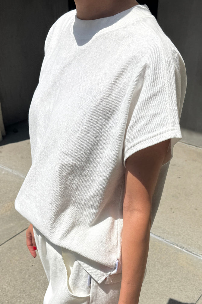 Jeanne Tee in white