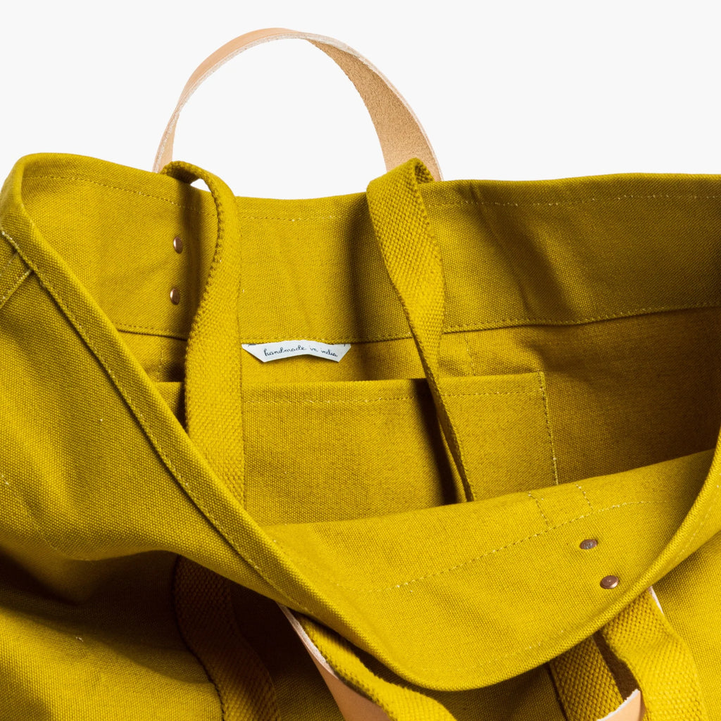 Large East West Tote in Chartreuse