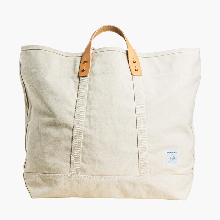 Large East West Tote in Natural