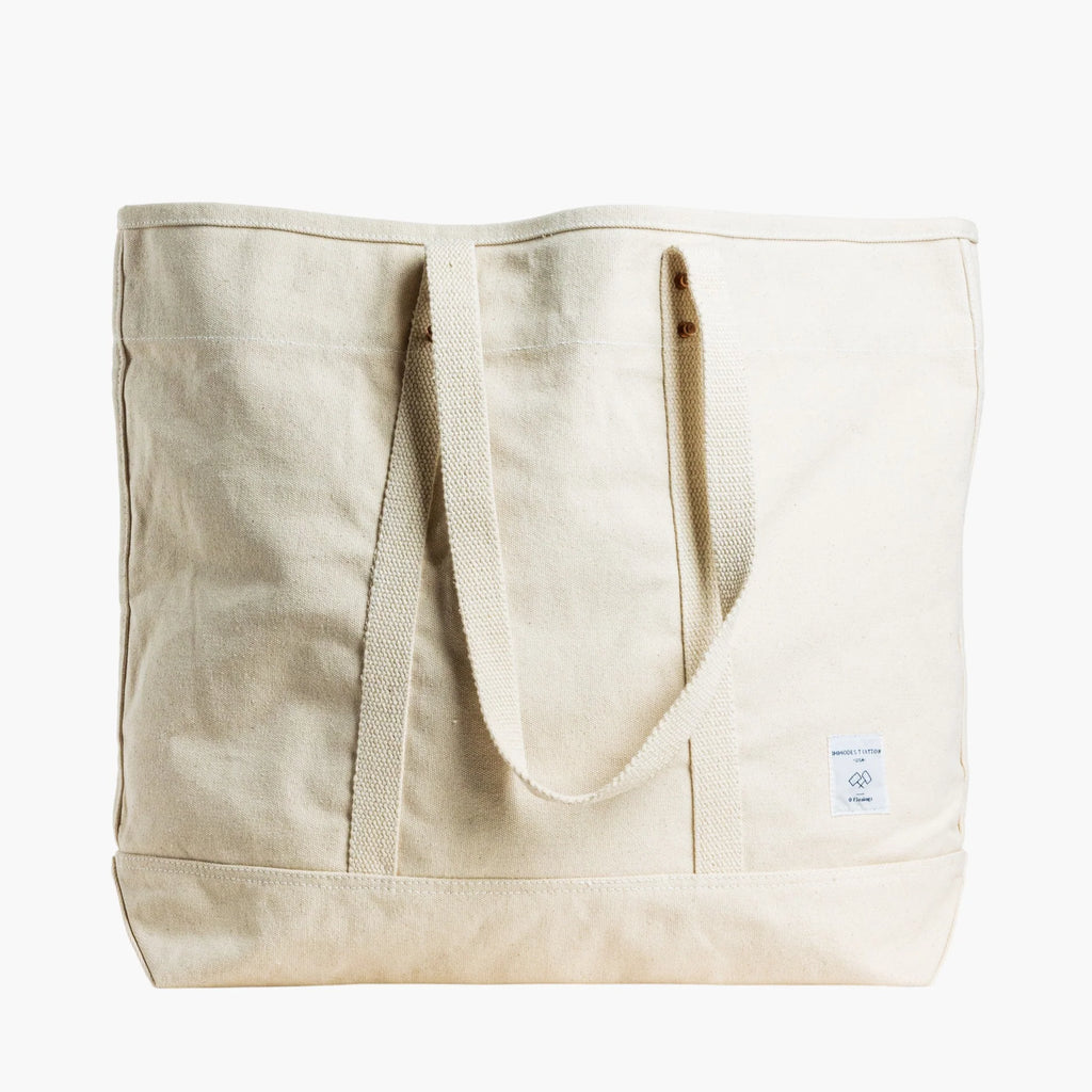 Large East West Tote in Natural