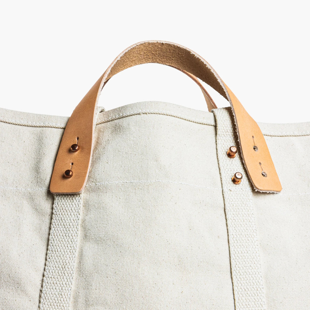 Large East West Tote in Natural