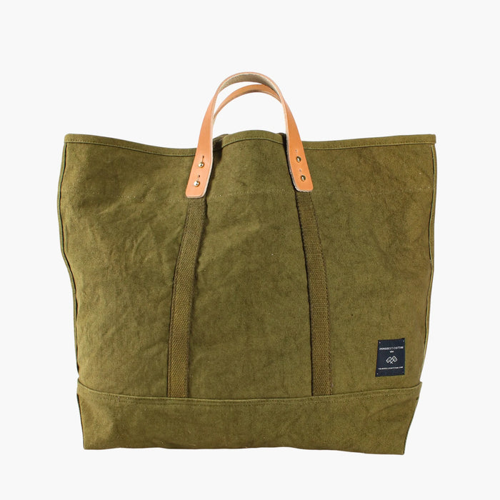 Large East West Tote in Olive