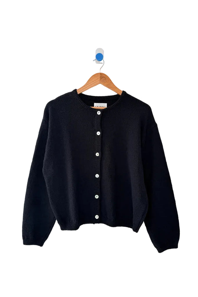 Cotton Leila Cardigan in Black