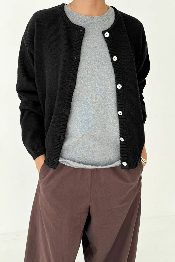 Cotton Leila Cardigan in Black