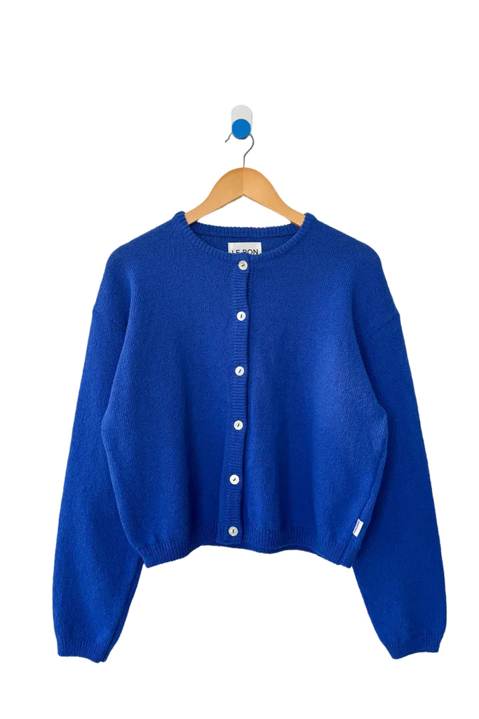 Cotton Leila Cardigan in Cobalt