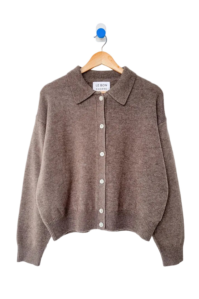 Lou Cashmere Cardigan in Frappe