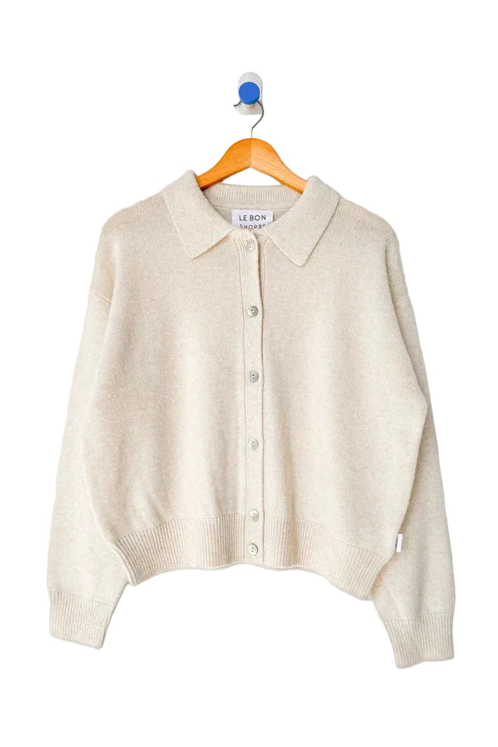 Lou Cashmere Cardigan in Oatmeal
